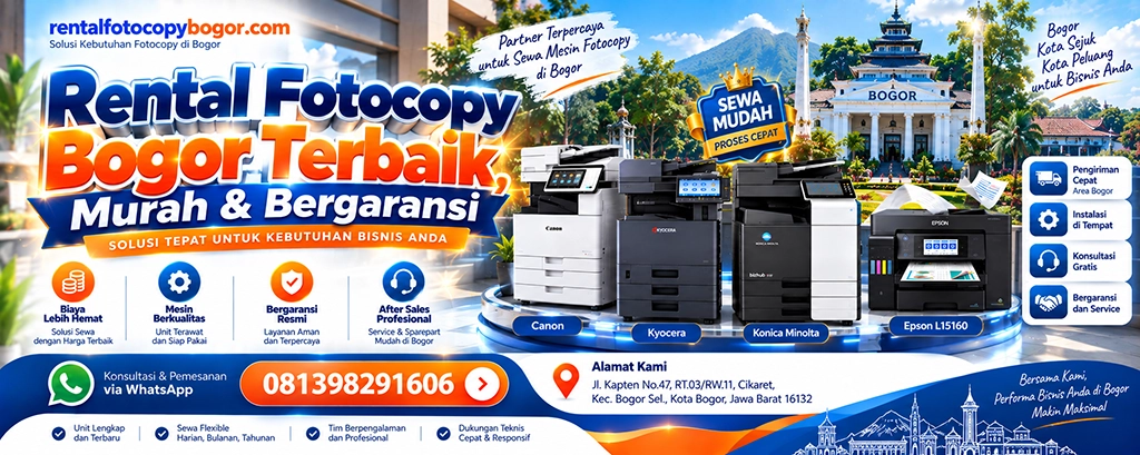 Rental Fotocopy Bogor Terbaik, Murah & Bergaransi